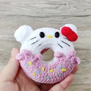 Handmade Amigurumi Crochet Sanrio Hello Kitty Donut